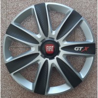 Тасове Fiat 14 цола GTX Silver Black A