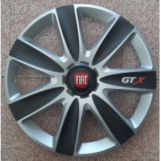 Тасове Fiat 14 цола GTX Silver Black A