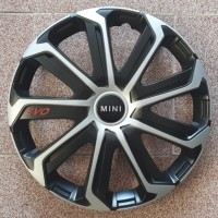 Тасове Mini Cooper 15 цола EVO Silver Black A Тасове Mini Cooper 15 цола EVO Silver Black A