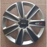 Тасове Mini Cooper 15 цола GTX Silver Black A Тасове Mini Cooper 15 цола GTX Silver Black A