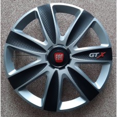 Тасове Fiat 16 цола GTX Silver Black A