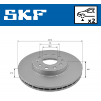Спирачен диск преден Ф288 Superb Octavia Yeti Karoq SKF Спирачен диск преден Ф288 Superb Octavia Yeti Karoq SKF