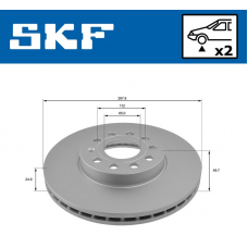 Спирачен диск преден Ф288 Superb Octavia Yeti Karoq SKF Спирачен диск преден Ф288 Superb Octavia Yeti Karoq SKF